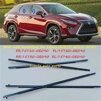 Cinturons de motllura de la finestra de la porta per a Lexus RX350 2016-2021 75710-0E090 75720-0E090 75730-0E090 75740-0E090