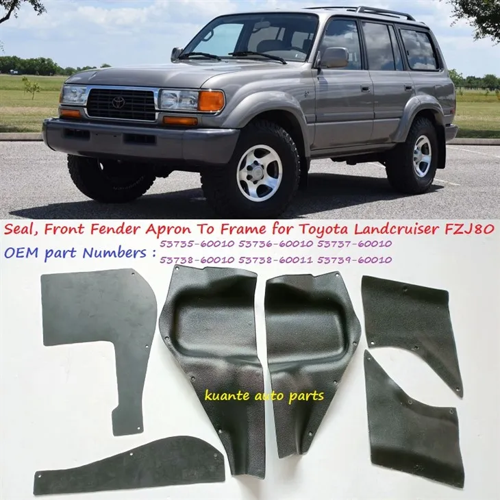 Davantal del parafang davanter al segell del marc per a Toyota Landcruiser 1990-2006 FZJ80 53735-60010 53736-60010 53737-60010 53738-60010 53738-60011 53739-60010